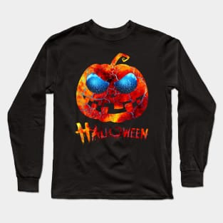 Happy Halloween Pumpkin Design Long Sleeve T-Shirt